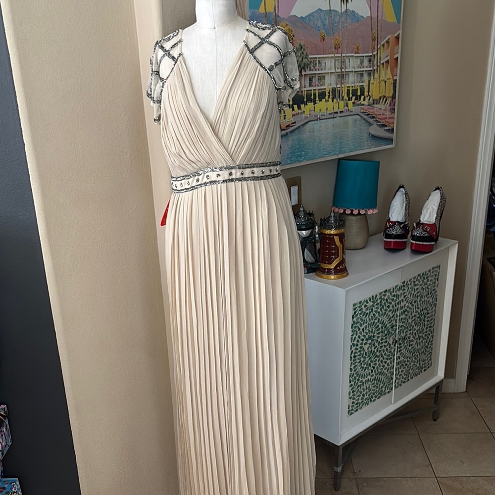 Frock and Frill Embellished Maxi Dress -NWT